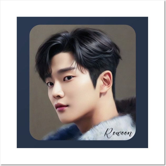 Rowoon SF9 로운 fan art portrait Wall Art by Babush-kat